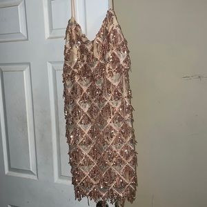 Rose gold sparkly dress